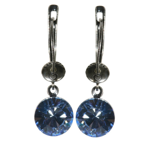 Konplott Ohrringe Ohrhänger Black Jack hell blau sapphire silber