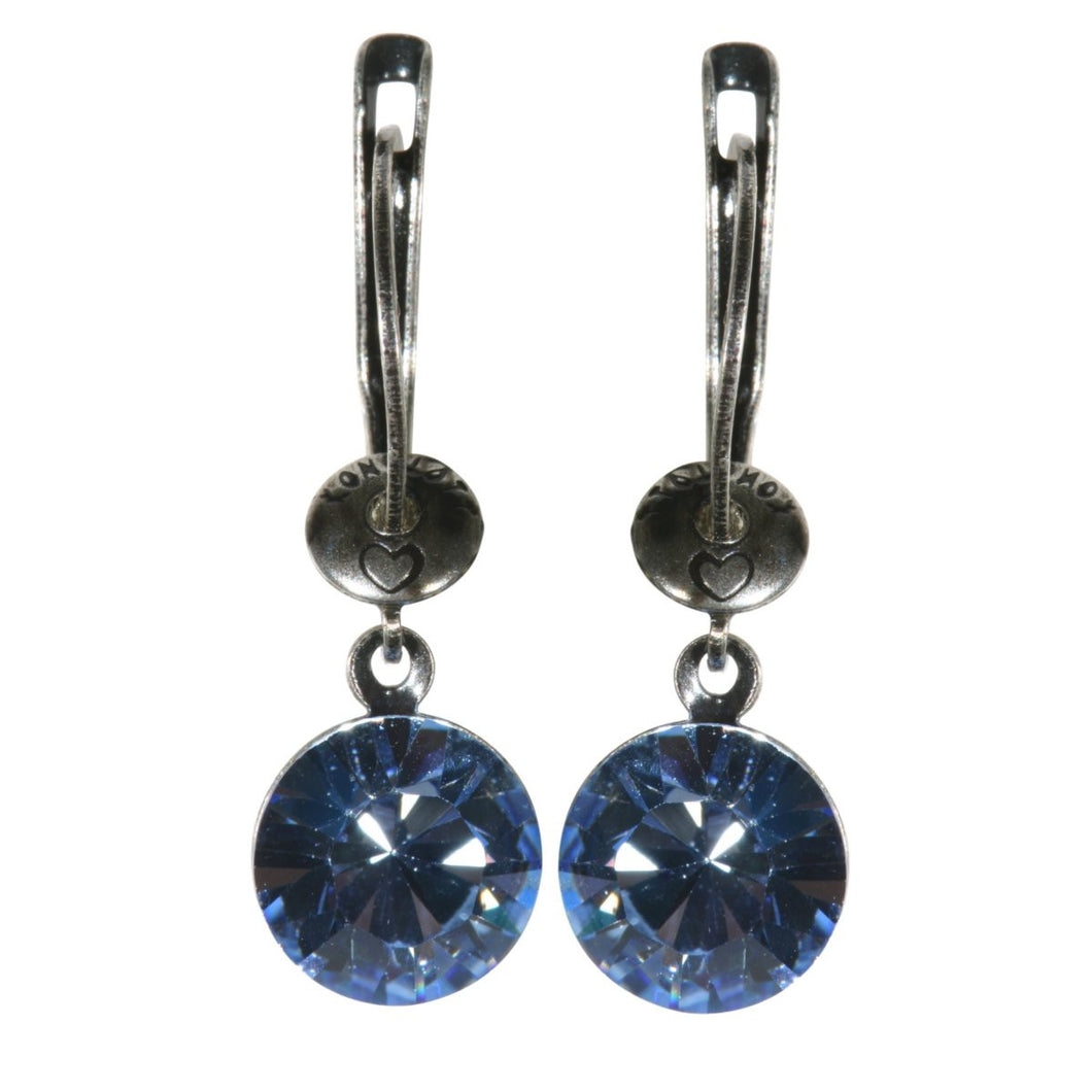Konplott Ohrringe Ohrhänger Black Jack hell blau sapphire silber