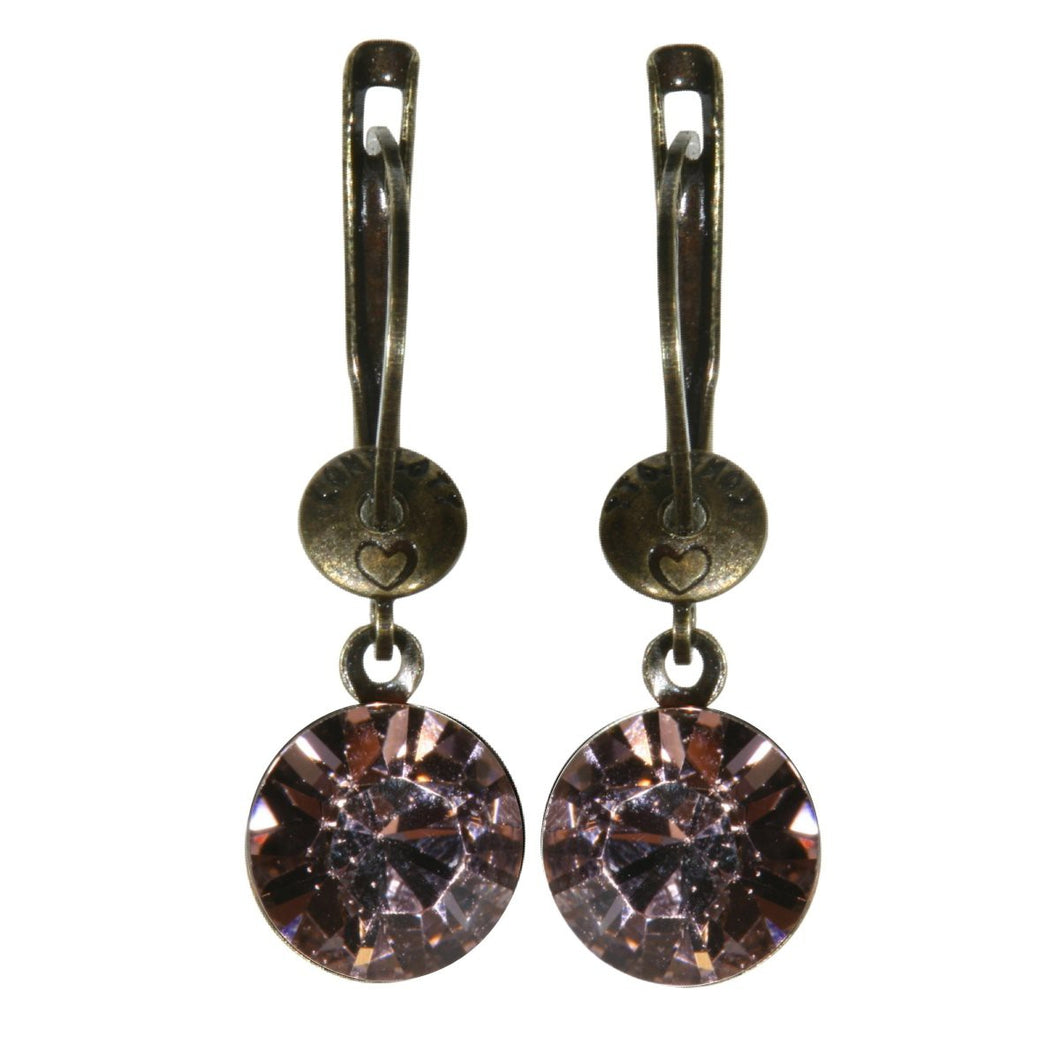 Konplott Ohrringe Ohrhänger Black Jack hängend pink vintage rose