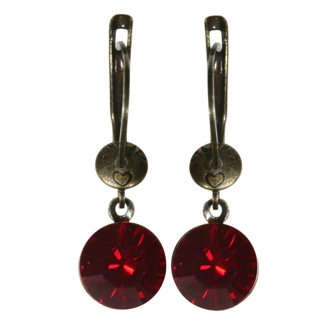 Konplott Ohrringe Ohrhänger Black Jack hängend rot siam