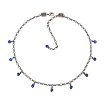 Laden Sie das Bild in den Galerie-Viewer, Konplott Kette Collier Tutui Collection blau sapphire silber