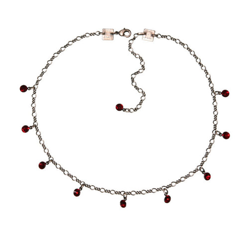 Konplott Kette Collier Tutui Collection rot siam silber