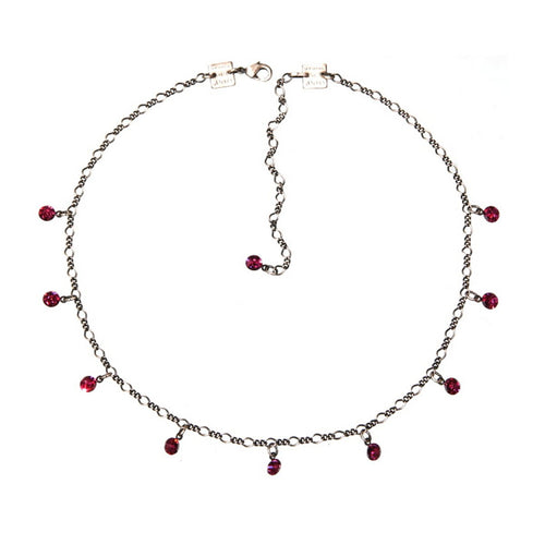 Konplott Kette Collier Tutui Collection dunkel rose fuchsia silber