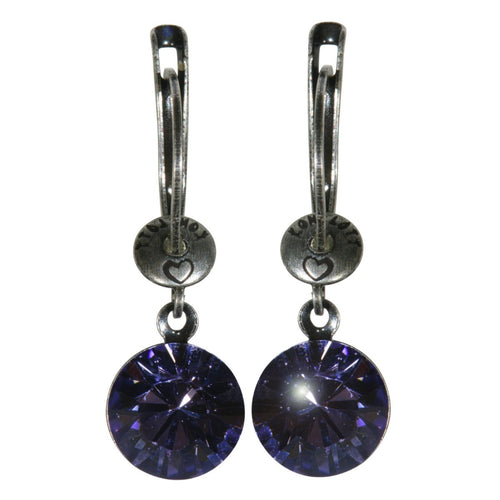 Konplott Ohrringe Ohrhänger Black Jack lila tanzanite silber