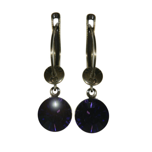Konplott Ohrringe Ohrhänger Black Jack hängend lila purple velvet