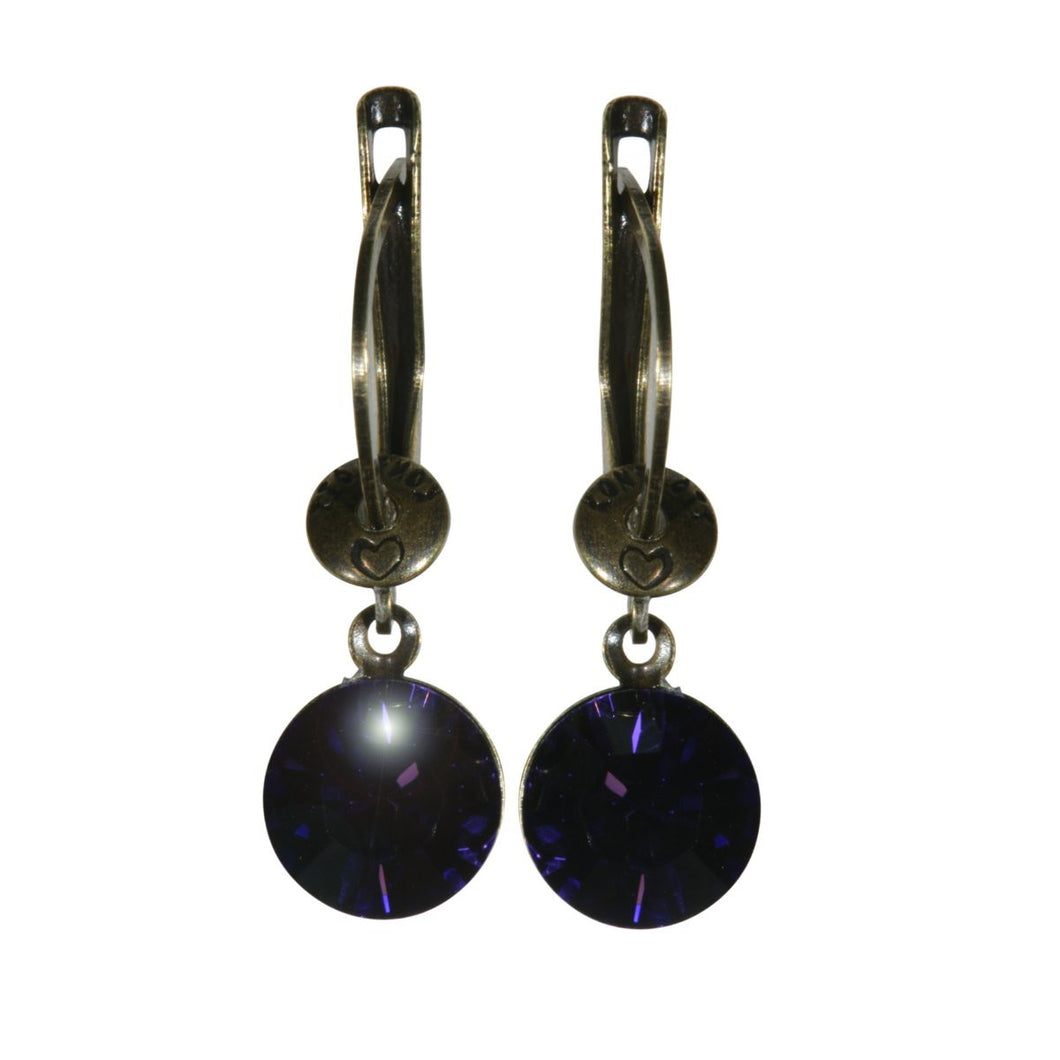 Konplott Ohrringe Ohrhänger Black Jack hängend lila purple velvet