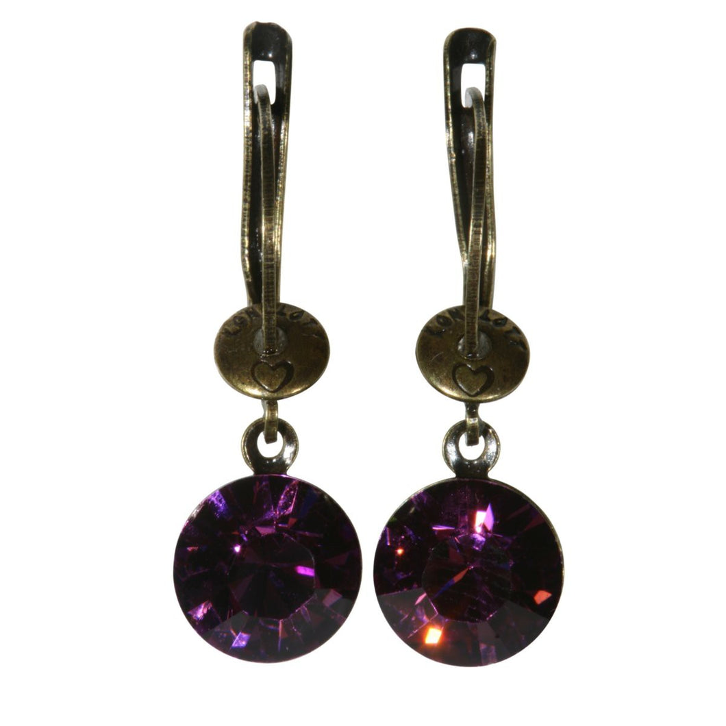 Konplott Ohrringe Ohrhänger Black Jack hängend lila amethyst
