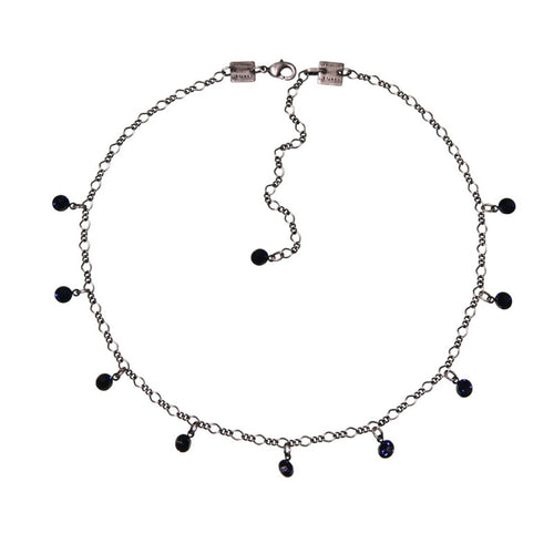 Konplott Kette Collier Tutui Collection dunkel blau indigo silber