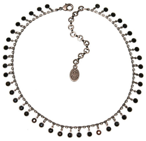 Konplott Halskette Collier Waterfalls black silber