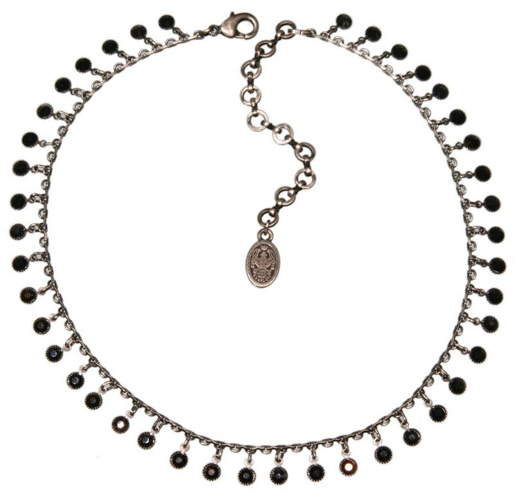 Konplott Halskette Collier Waterfalls black silber
