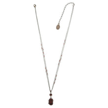 Laden Sie das Bild in den Galerie-Viewer, Konplott Halskette Collier Aladdin ovale Kugel rot antique brass