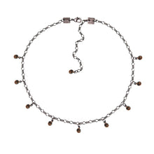 Laden Sie das Bild in den Galerie-Viewer, Konplott Kette Collier Tutui Collection hell beige smoked topaz silber