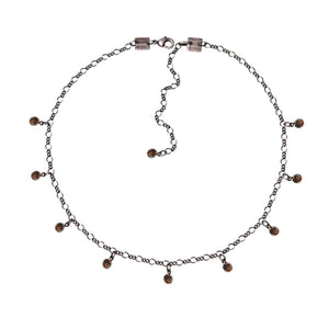 Konplott Kette Collier Tutui Collection hell beige smoked topaz silber