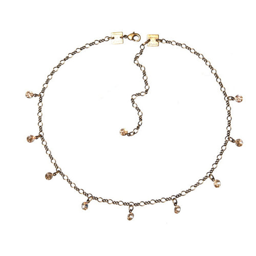Konplott Kette Collier Tutui Collection beige crystal golden silber