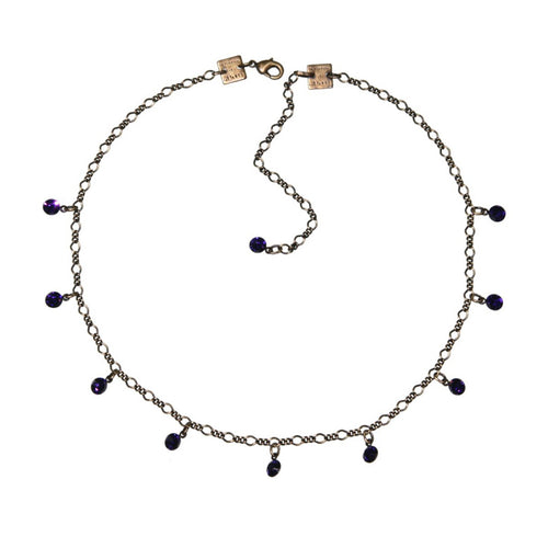 Konplott Kette Collier Tutui Collection lila purple velvet silber