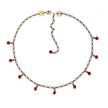 Laden Sie das Bild in den Galerie-Viewer, Konplott Kette Collier Tutui Collection orange hyacinth silber