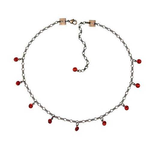 Konplott Kette Collier Tutui Collection orange hyacinth silber
