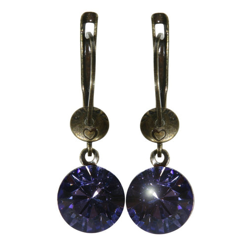 Konplott Ohrringe Ohrhänger Black Jack hängend lila tanzanite