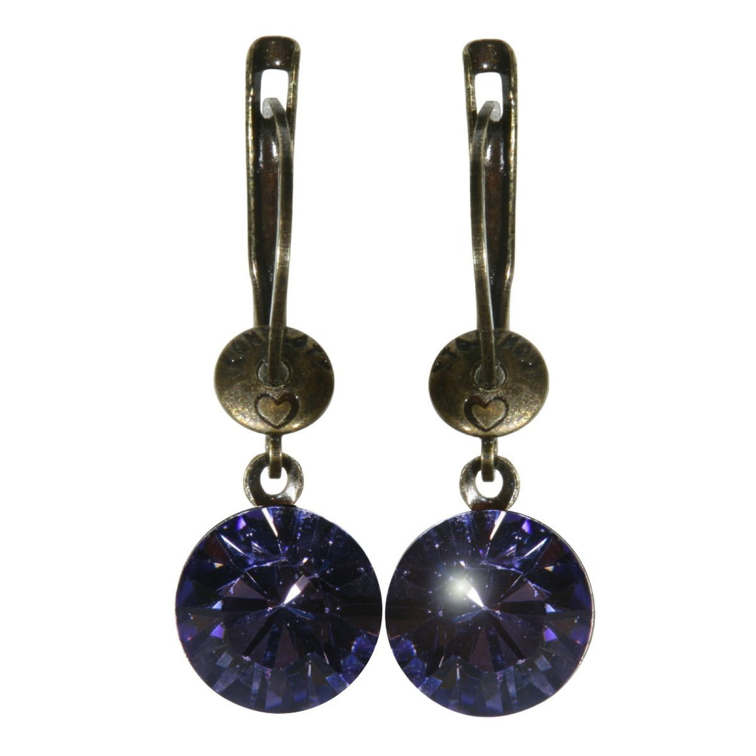 Konplott Ohrringe Ohrhänger Black Jack hängend lila tanzanite