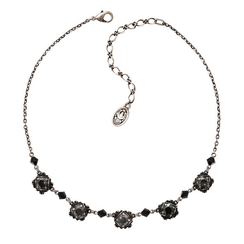 Konplott Kette Collier Byzantine schwarz antik silber