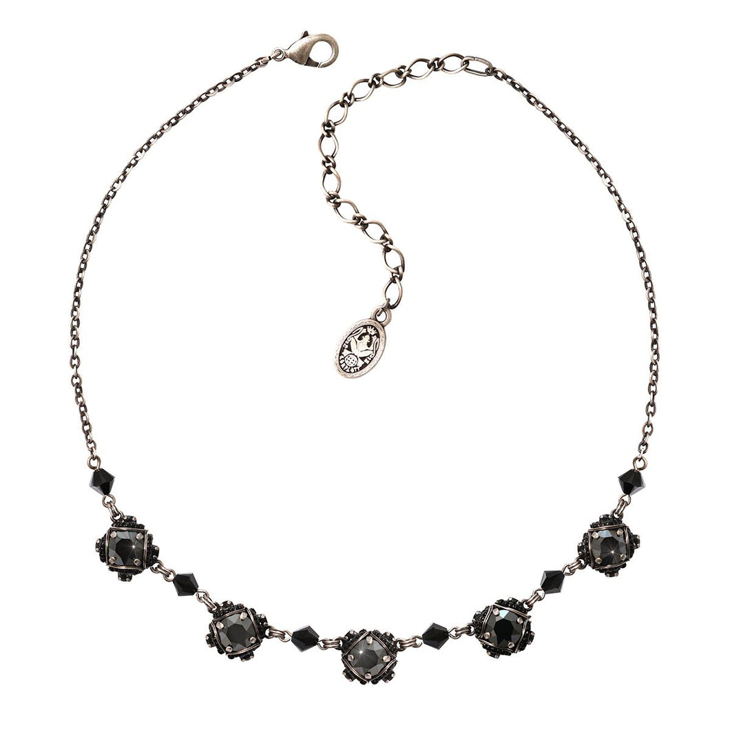 Konplott Kette Collier Byzantine schwarz antik silber