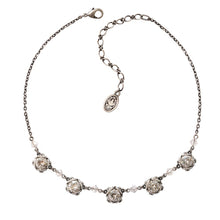 Laden Sie das Bild in den Galerie-Viewer, Konplott Kette Collier Byzantine weiss antik silber
