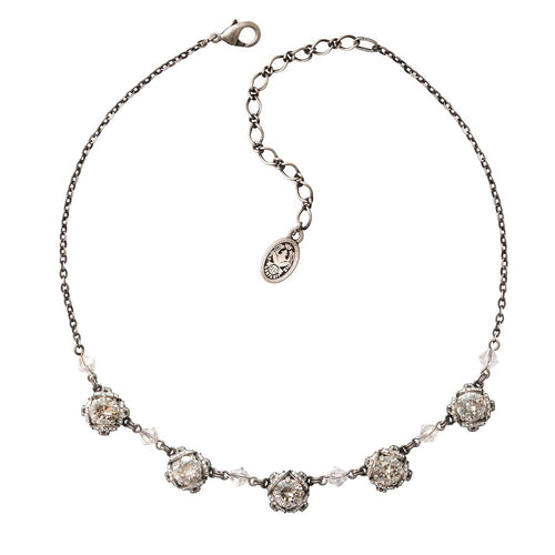 Konplott Kette Collier Byzantine weiss antik silber