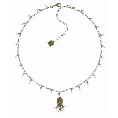 Konplott Kette Collier Love Lost - Love Found, Lucky day Perlen weiß