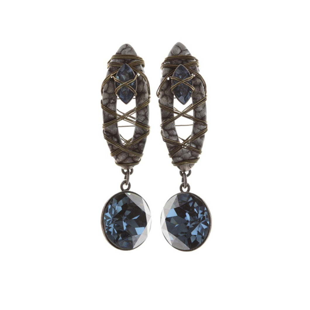 Konplott Ohrringe Ohrhänger Mad Max blau silber