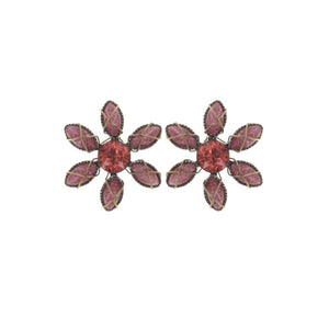 Konplott Ohrringe Ohrstecker Psychodahlia rot / rosa klein