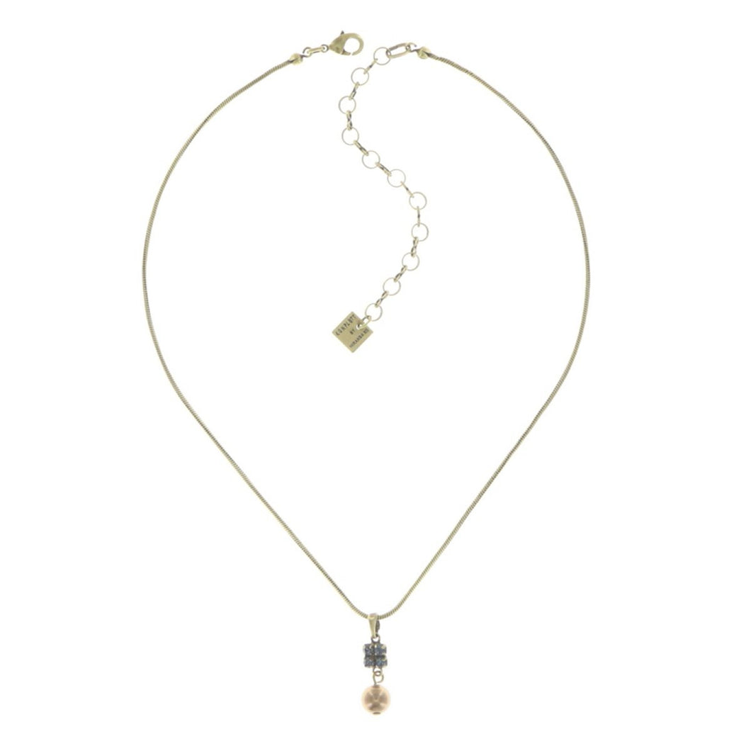 Konplott Kette Collier Chameleon blau / grün Braun antik