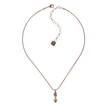 Laden Sie das Bild in den Galerie-Viewer, Konplott Kette Collier Chameleon braun / pink  Braun antik