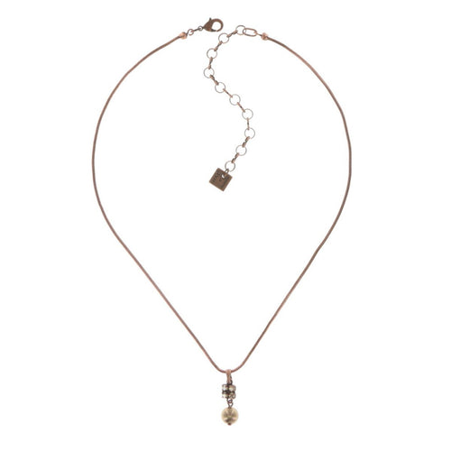 Konplott Kette Collier Chameleon braun / pink  Braun antik