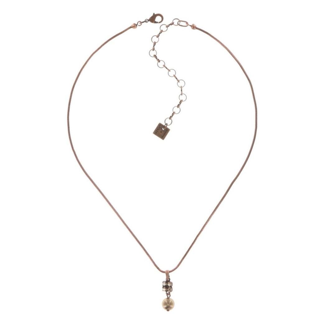 Konplott Kette Collier Chameleon braun / pink  Braun antik