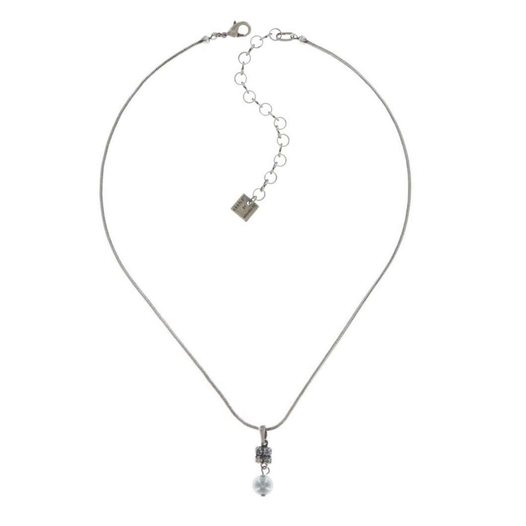 Konplott Kette Collier Chameleon blau / braun Blau antik silber