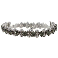 Laden Sie das Bild in den Galerie-Viewer, Konplott Armband Pearl Shadow elastisch big grau Schwarzer Diamant