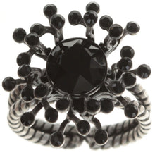Laden Sie das Bild in den Galerie-Viewer, Konplott Ring Petit Four de Fleur black silber