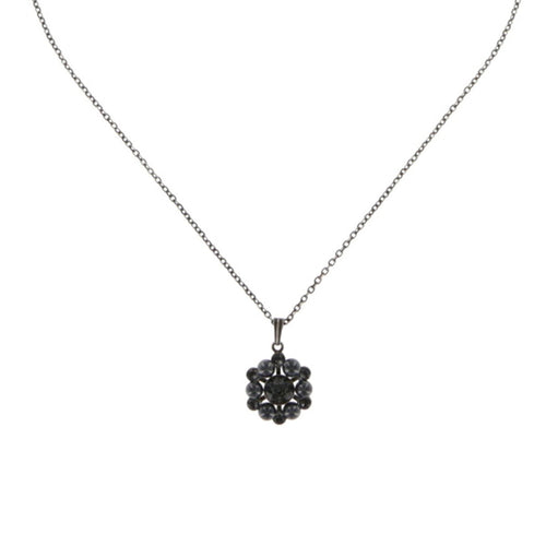 Konplott Halskette Collier Dutchess black crystal silver night silber