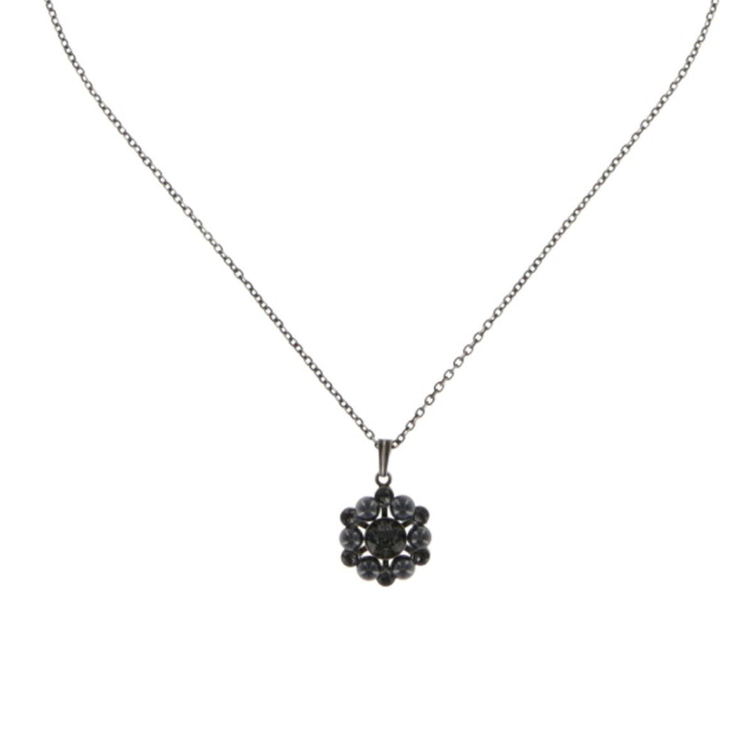 Konplott Halskette Collier Dutchess black crystal silver night silber