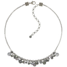 Laden Sie das Bild in den Galerie-Viewer, Konplott Halskette Collier Waterfalls grey antique silber