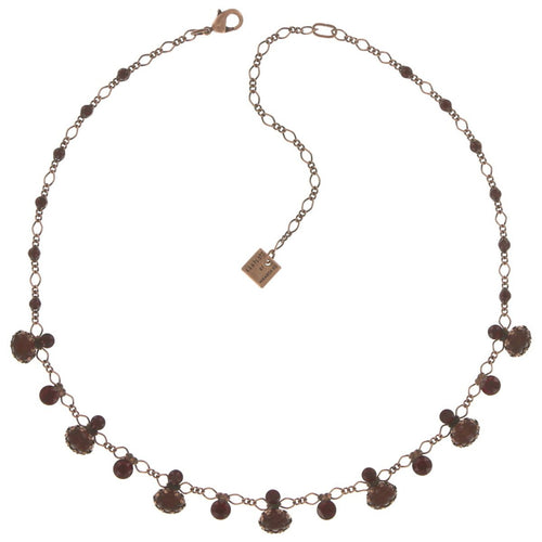 Konplott Halskette Collier Galaxy in Glass red antique
