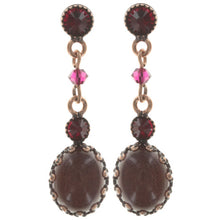 Laden Sie das Bild in den Galerie-Viewer, Konplott Ohrringe Ohrstecker Melody Drops red antique