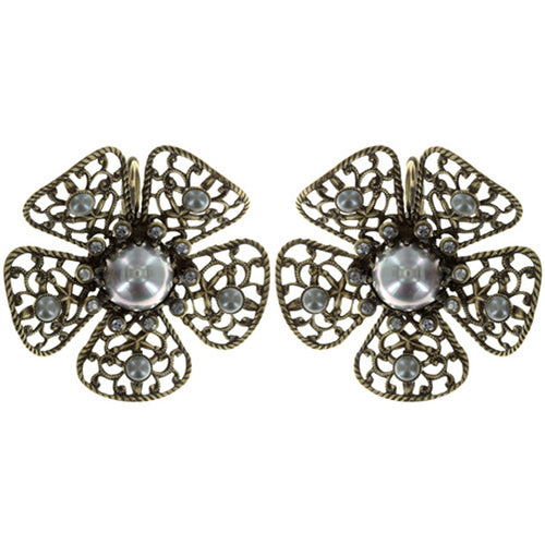 Konplott Ohrringe Brisur Flamenco red large dark antique brass