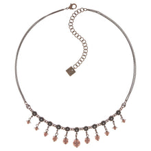 Laden Sie das Bild in den Galerie-Viewer, Konplott Halskette Collier Pearl &#39;n&#39; Ribbons pink antique cooper