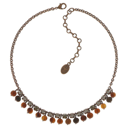 Konplott Halskette Collier Earth, Wind & Glamour brown antique cooper / silber