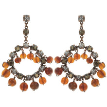 Laden Sie das Bild in den Galerie-Viewer, Konplott Ohrringe Ohrhänger Earth, Wind &amp; Glamour brown antique cooper / silber