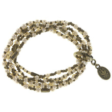 Laden Sie das Bild in den Galerie-Viewer, Konplott Armband Armkette Pearl &#39;n&#39; Ribbons elastisch pink antique cooper