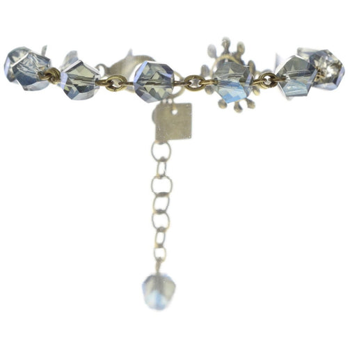 Konplott Armband Armkette Pool-Side Flower blue antique brass