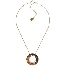 Laden Sie das Bild in den Galerie-Viewer, Konplott Halskette Collier Inside Out brown XL antique brass