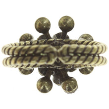 Laden Sie das Bild in den Galerie-Viewer, Konplott Ring Magic Fireball green crystal antique brass